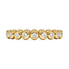 Lab Diamond Rubover Eternity Ring 0.33ct in 18K Gold Vermeil