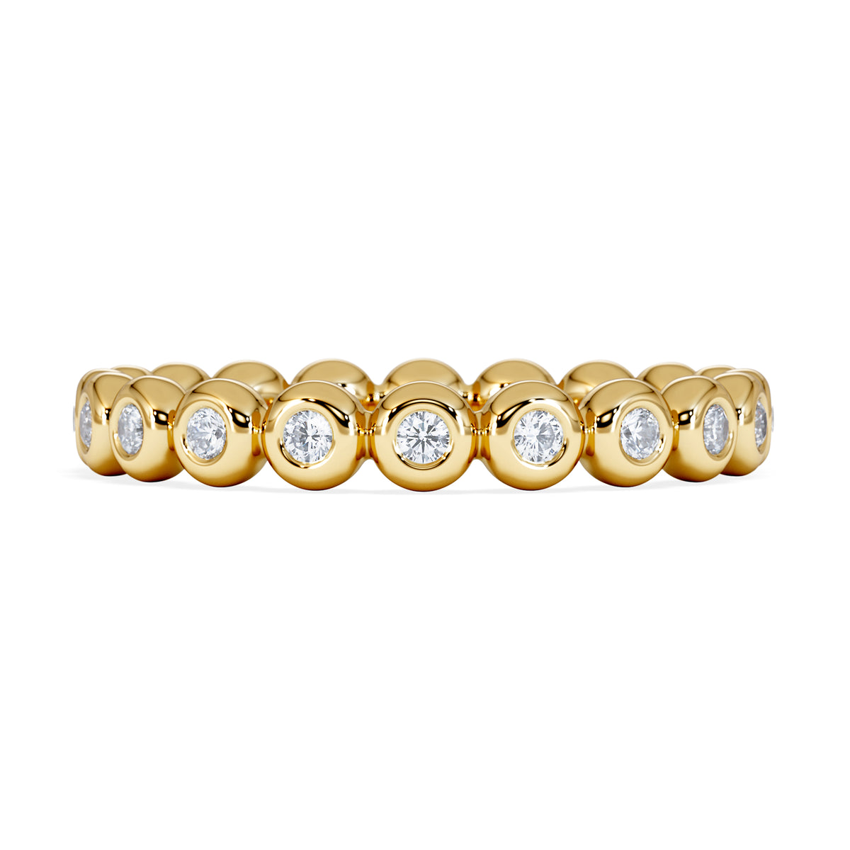 Lab Diamond Rubover Eternity Ring 0.33ct in 18K Gold Vermeil