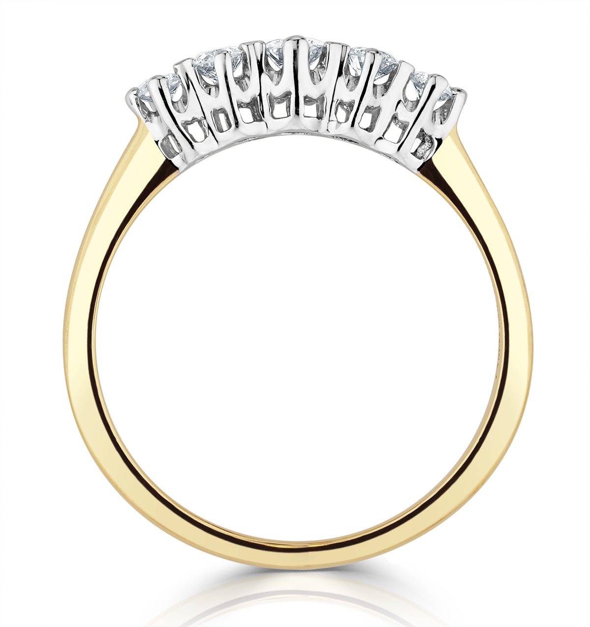 Grace 18K Gold 5 Stone Diamond Eternity Ring 0.33CT H/SI