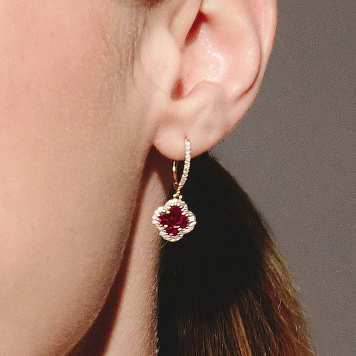 earrings carousel gemstone