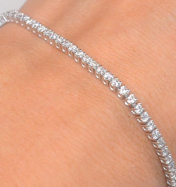 Diamond Tennis Bracelet 18K White Gold Chloe 2.00ct G/Vs