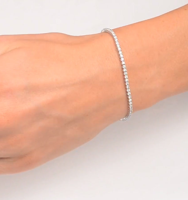 Diamond Tennis Bracelet 18K White Gold Chloe 2.00ct G/Vs