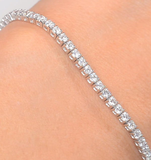 Diamond Tennis Bracelet Chloe 3.00ct Premium Claw Set 18K White Gold