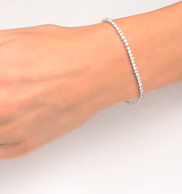 Diamond Tennis Bracelet Chloe 3.00ct Premium Claw Set 18K White Gold