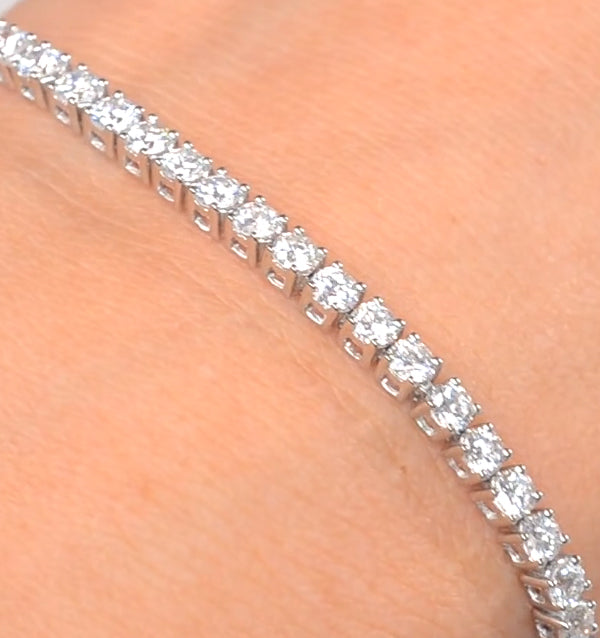Diamond Tennis Bracelet Chloe 5.00ct H/Si Claw Set in 18K White Gold