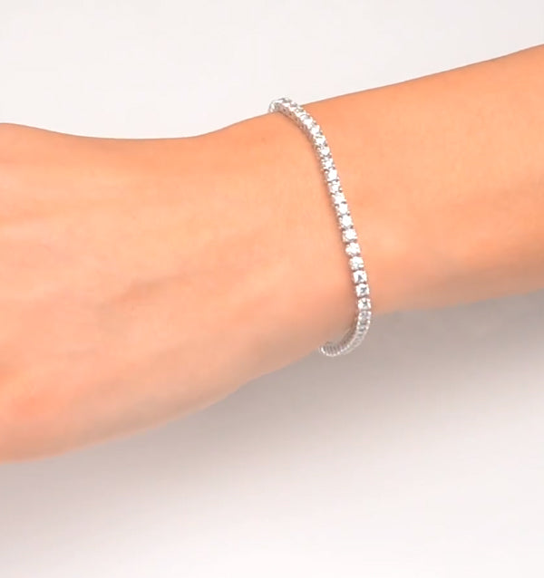 Diamond Tennis Bracelet Chloe 5.00ct H/Si Claw Set in 18K White Gold