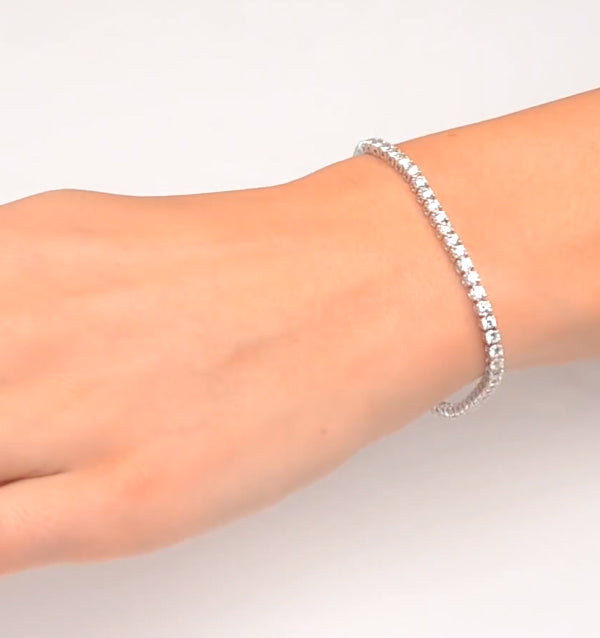 Diamond Tennis Bracelet 18K White Gold Chloe 5.00ct G/Vs