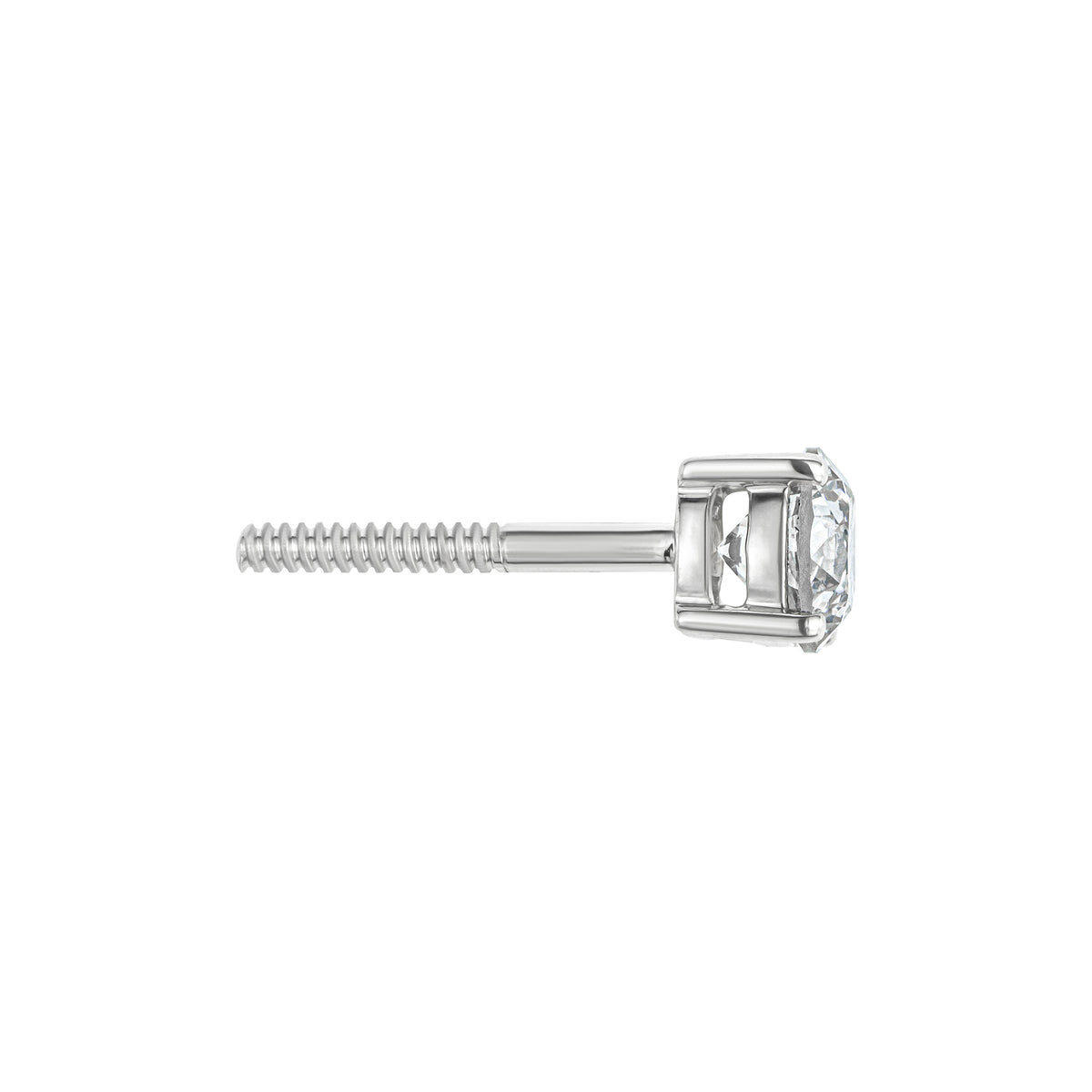 Diamond Earrings 1.00CT Studs Premium Quality in 18K White Gold 5.1mm