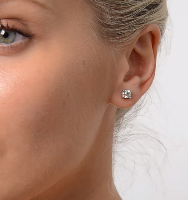 Diamond Earrings 1.00CT Studs G/Vs Quality in Platinum - 5.1mm