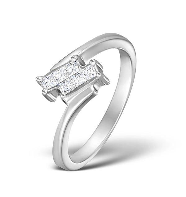 H/SI Diamond 0.23ct 18K White Gold Ring