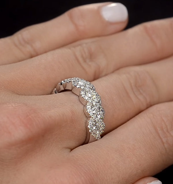 Lab Diamond Weave Ring 1CT H/Si in 9K Gold - N4545Y
