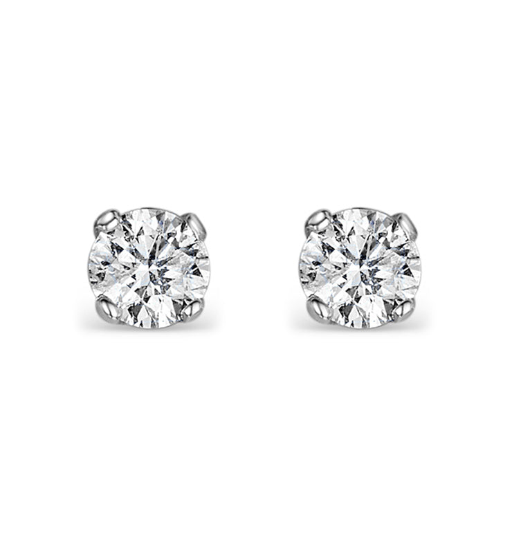 Diamond Earrings 0.20CT Studs G/Vs Quality in 18K White Gold - 3mm