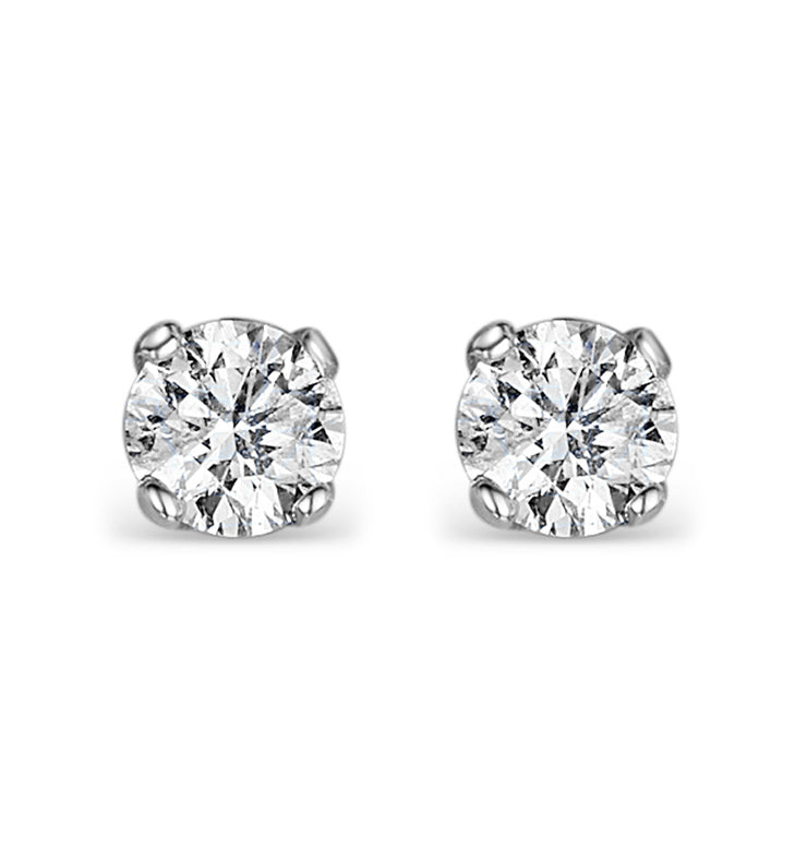 Diamond Earrings 0.50CT Studs H/SI Quality in Platinum - 4.1mm
