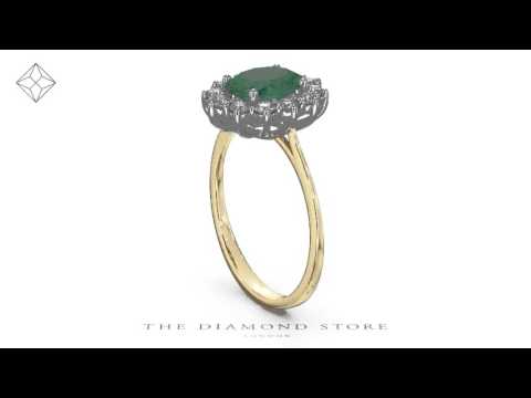 Emerald 1.15ct And Diamond 0.50ct 18K Gold Ring