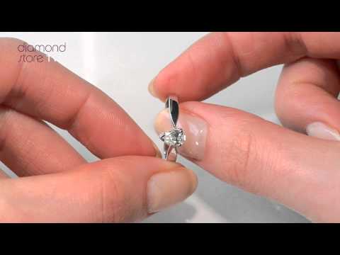 Certified Pear Shaped Platinum Diamond Engagement Ring 0.50CT-H/Si