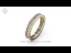 Lauren Lab Princess Diamond Eternity Ring 18K Gold 2.00ct G/Vs