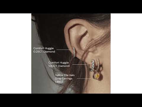 0.10ct Lab Diamond Rub Over Stud Earrings in 9K Gold - 4mm