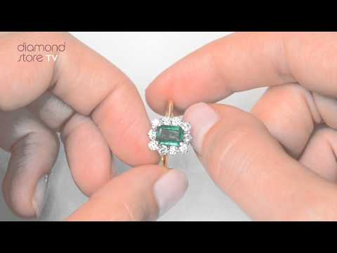 Emerald 1.00ct And Diamond 0.50ct 18K Gold Ring