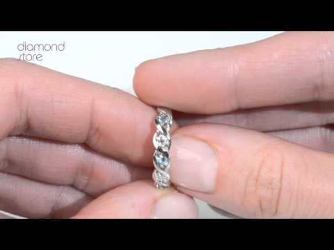 Blue Topaz 0.18CT And Diamond 925 Sterling Silver Ring