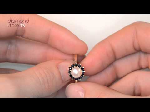 Pearl And Sapphire 9K Gold Ring