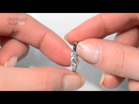 Ellie 18K White Gold 3 Stone Lab Diamond Ring 0.50CT G/VS
