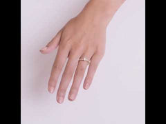 Entwine 0.30ct Pear Cut Lab Diamond Solitaire Engagement Ring with Side Stones in 18K Gold Vermeil