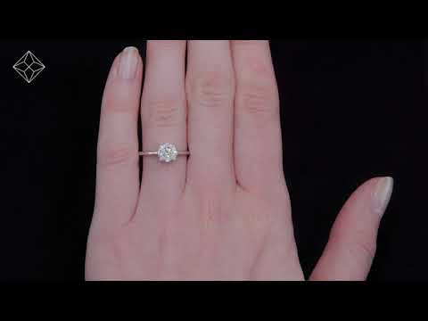 0.25ct Lab Diamond Cluster Solitaire Ring H/Si in 925 Silver
