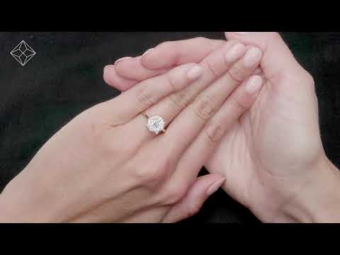 1 Carat Lab Diamond Cluster Solitaire Ring H/Si in 9K Gold
