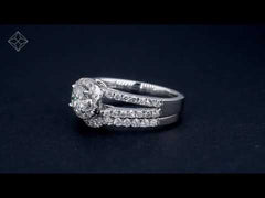 Alessandra Lab Diamond Engagement Ring 18K Gold 1.10CT F/VS1