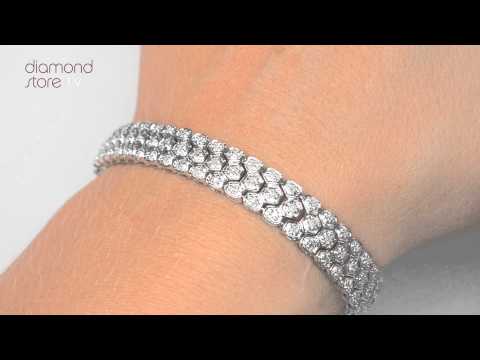 Evening Bracelet 1.00CT Lab Diamond in 925 Silver