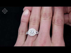 Camilla GIA Diamond Halo Engagement Ring in Platinum 2.15ct G/VS2