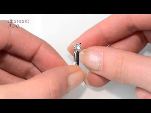 Certified 0.50CT Grace 18K White Gold Engagement Ring G/VS