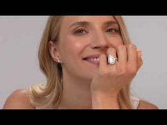 Diana 5.90ct Lab Diamond Pear Cut Engagement Ring in 18K White Gold G/VS1