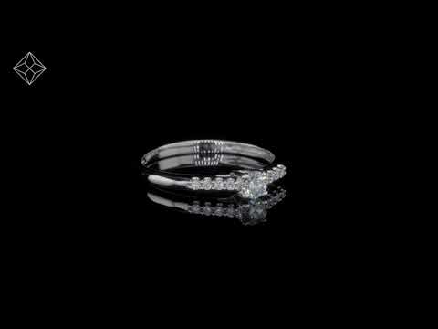 Lab Diamond Side Stone Engagement Ring 0.25ct H/Si in 925 Silver