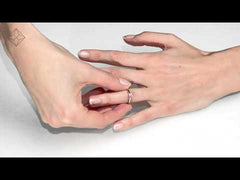 Engagement Ring Certified Elysia 18K White Gold Diamond 0.25CT-G-H/SI