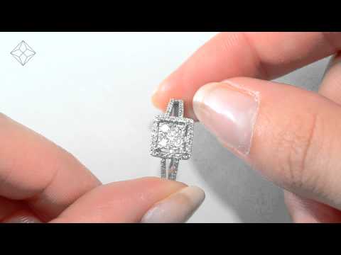 Halo Engagement Ring Galileo 0.50ct of Lab Diamonds in 9K Gold