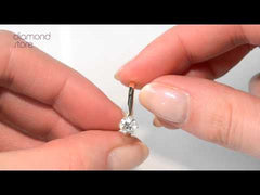 Certified 0.70CT Chloe Low 18K Gold Engagement Ring G/SI2