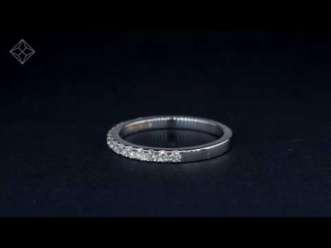 Roxy Matching 2MM Wedding Band 0.36ct H/Si Diamonds in 18K White Gold