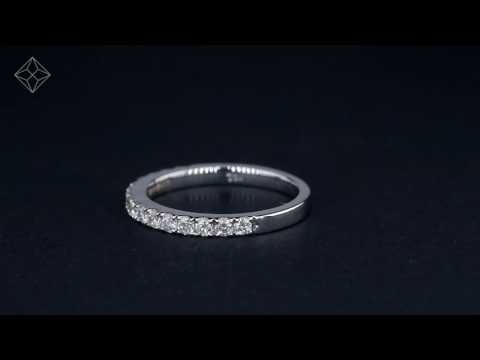 Natalia Matching 2MM Wedding Band 0.55ct H/Si Diamonds 18KW Gold