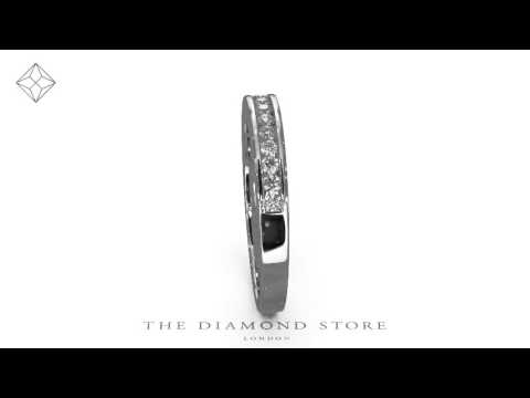 Rae 18K White Gold Diamond Half Band Eternity Ring 0.25CT G/VS