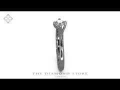 Engagement Ring Certified Lily 18K White Gold Diamond 0.33CT