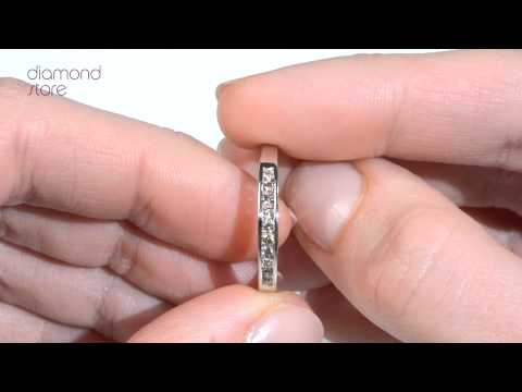 Rae Half Eternity Ring Channel Set 0.25CT Diamond 9K White Gold