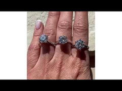 Elysia 3.00ct Lab Diamond Round Cut Engagement Ring in Platinum G/VS1