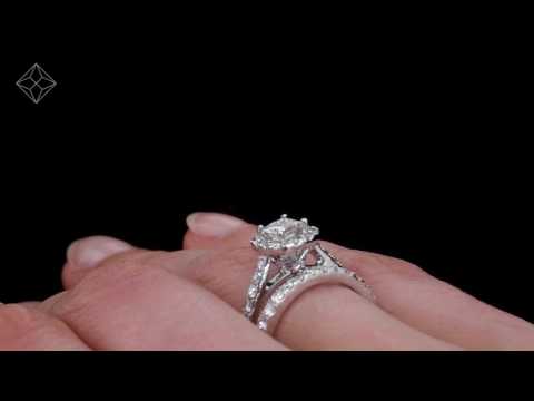 Roxy Diamond Engagement Side Stone Ring in Platinum 0.98CT G/VS2