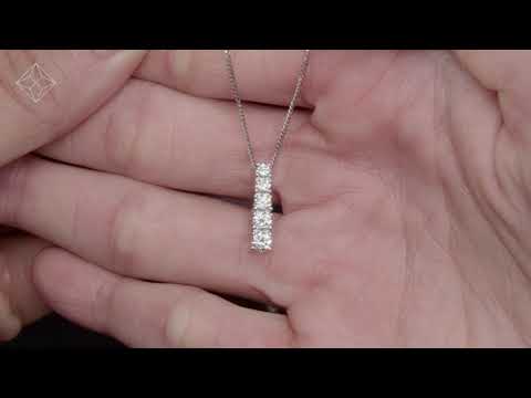 Lab Diamond Life Journey Pendant Necklace 0.50ct H/SI in 9K White Gold