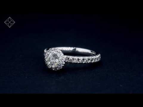 Alessandra GIA Diamond Engagement Ring 18KW Gold 1.35CT G/SI2