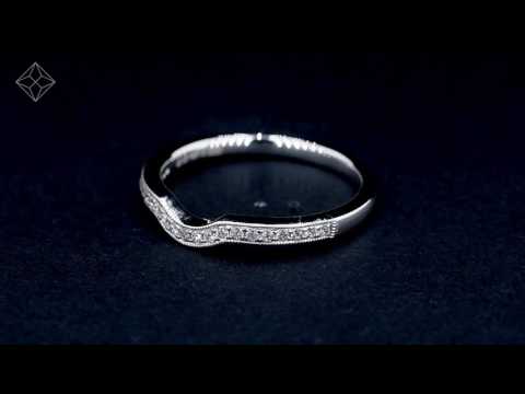 Leila Matching Diamond Milgrain Wedding Band 0.35ct in Platinum