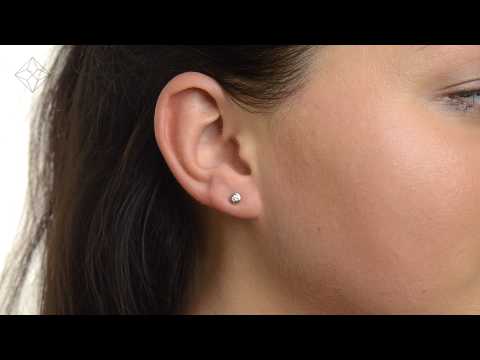 Stud Earrings 0.10CT Diamond 9K White Gold