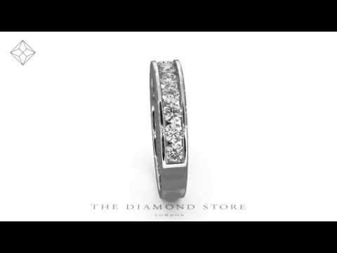 Rae Platinum Diamond Half Band Eternity Ring 1.00CT G/VS