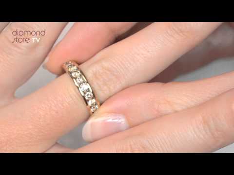 Rae Half Eternity Ring Lab Diamond 0.75CT in 9K Yellow Gold